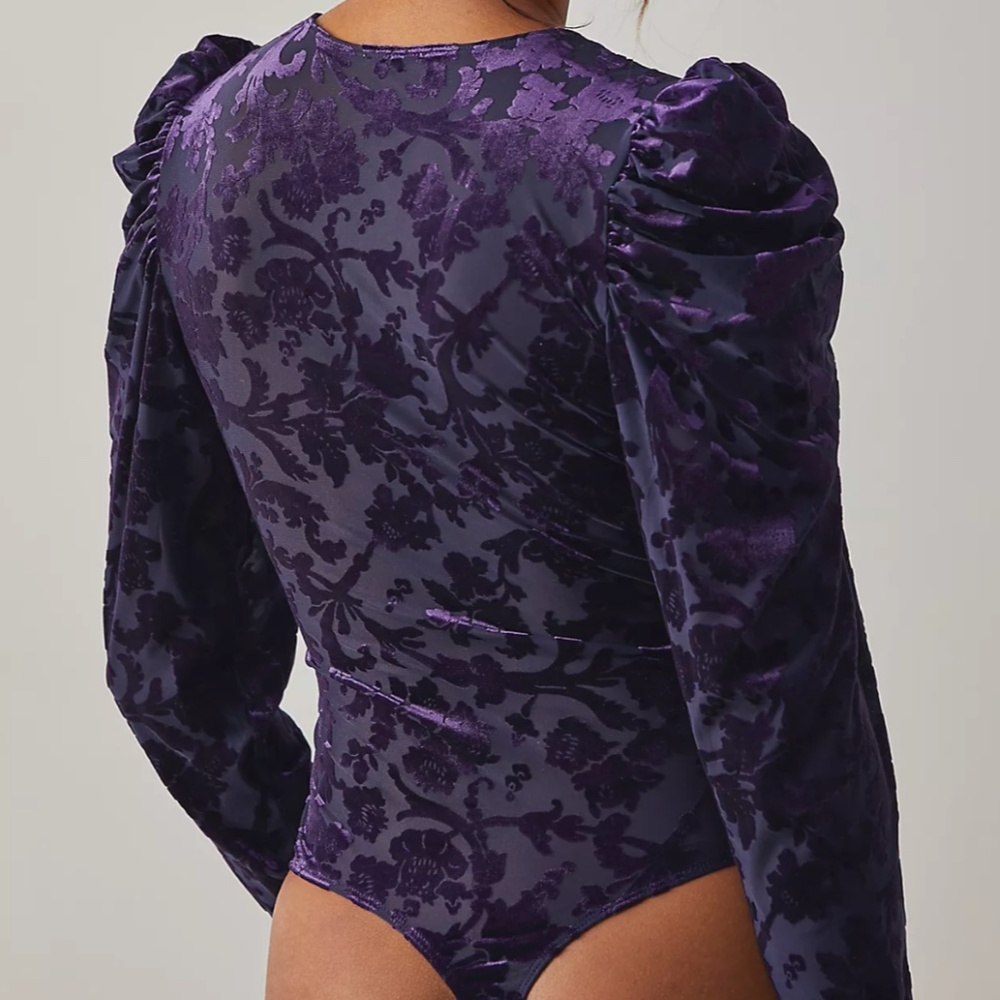Free People Magic Hour Bodysuit in Deep Sea Combo - Picture 2 of 4
